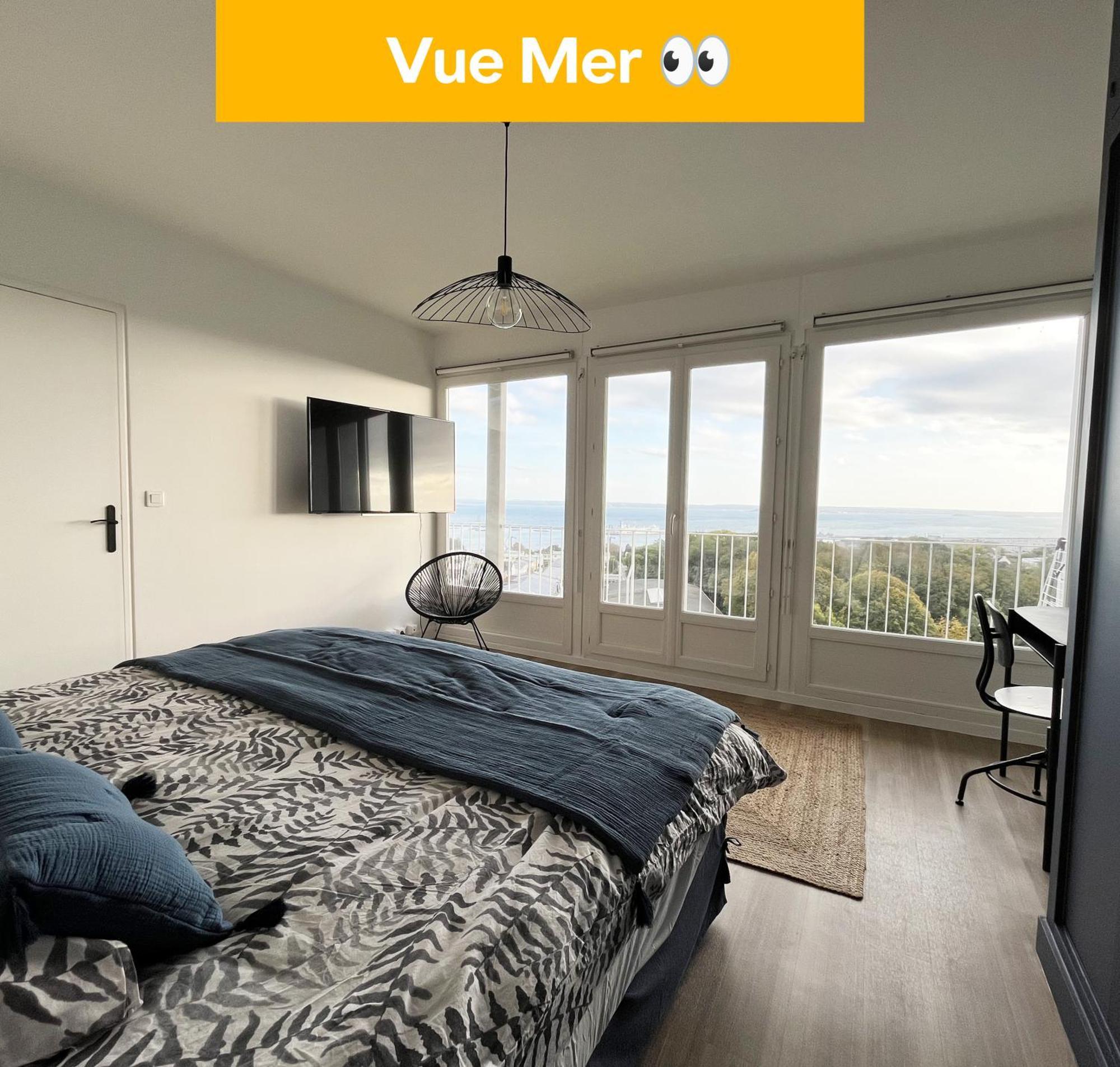 Nouveau! Appartement Vue Mer 180° Et Place Parking Брест Экстерьер фото
